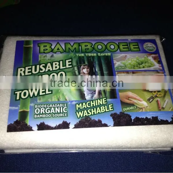 Printed Needle Punched Bamboo Fiber Super Non-woven Cleaning Cloth photo-2