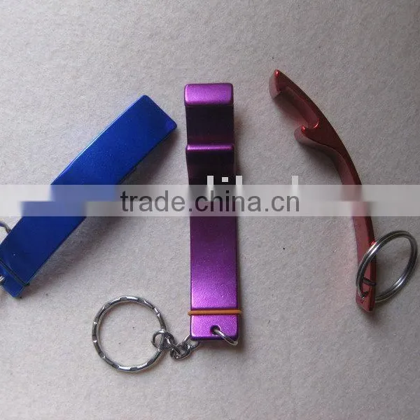 Aluminum Alloy Metal Bottle Opener/beer Opener With Keyring/keychain Bottle Opener