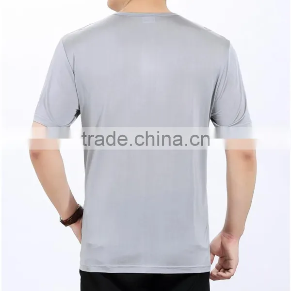 Promotional Low Price Summer Round Neck White 140g Polyester Cotton Blend Blank t Shirt Manufacturer Bangladesh photo-4