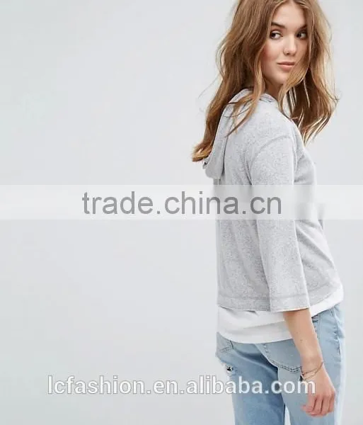 Wholsale Sweatshirts 2017 New Style Women Two Pieces Long Sleeve Loose Pullovers Hoodie photo-4