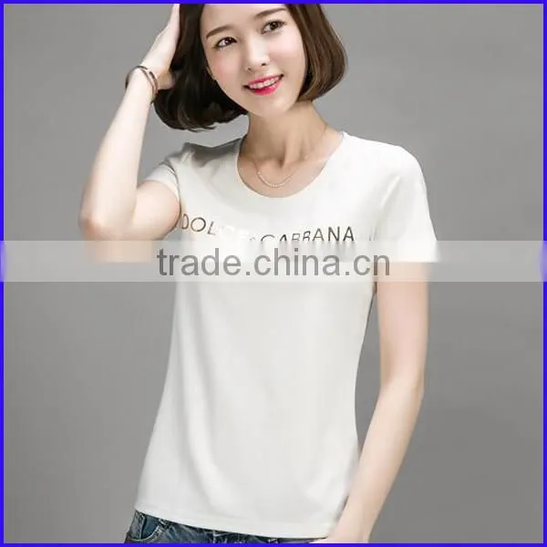 80% Cotton 20% Polyester Printed t Shirt Wholesale China Round Bottom One Direction T-shirt no Label