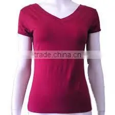 100% Cotton 200gsm, Custom Women's T-shirt , V-neck photo-3