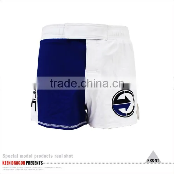 BLUE AND WHITE PRINTED MMA SHORTS WITH HIGH QUALITY AND FASHION DESIGN photo-3