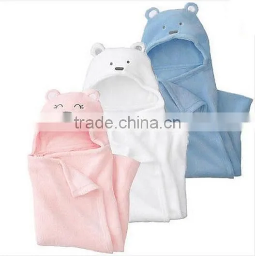 Baby Soft Cotton Terry Hooded Baby Bath Towel,custom Plain New Hooded Towel for Baby photo-2