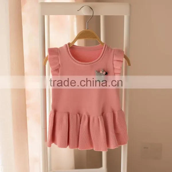 S32888W Baby Infant Kids Cute Fashion Appliques Vest Sweater 2017 Spring Fall Little Girls Knitwear photo-4