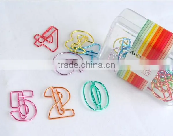 Multi Color Planner Paper Clip Stainless Steel Plating Figure Shape Paper Clip photo-2