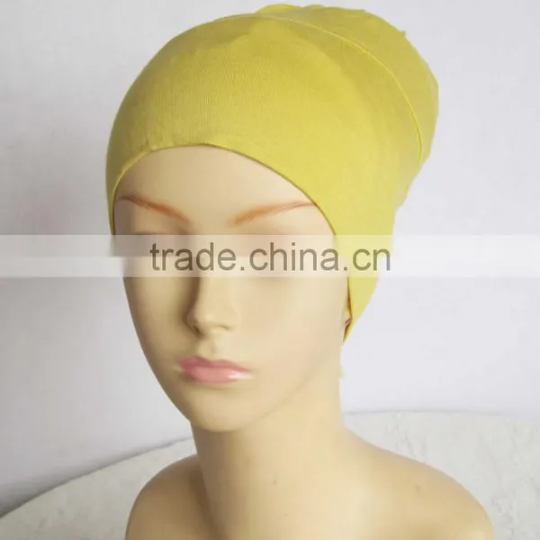 Pure Color Fashion Muslim Hat With Rubber Band Cylinder Female Factory Direct Bottling Cap photo-4