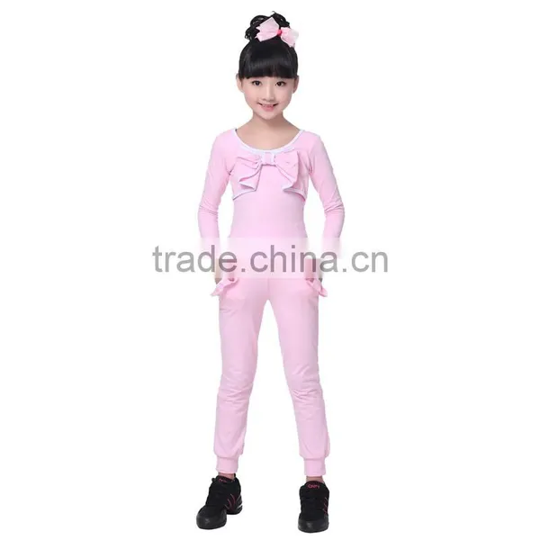 New Spring Autumn Girls Bowknot Long Sleeve Sweatshirt Hoodies & Pants Trendy Tracksuits Children Gymnastics/Sport Suits photo-2