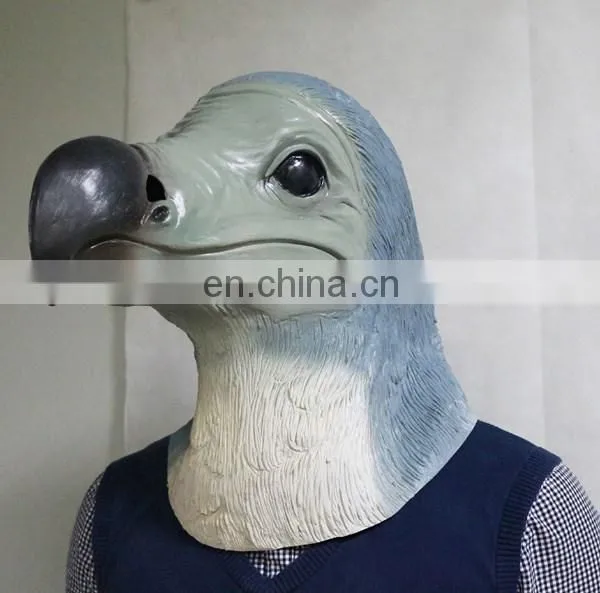 Bird Mascot Costume Latex Dodo Head Mask for Adult Halloween Party photo-3