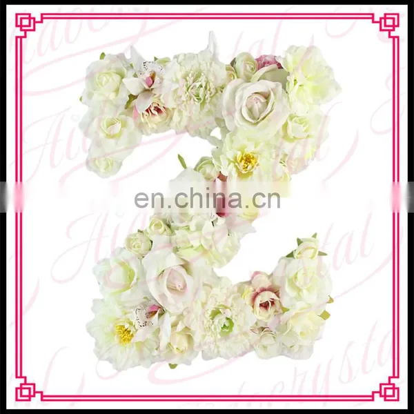 Aidocrystal Luxury Wedding Decoration Blue Green Customized Letters Flower Wall Backdrop photo-3