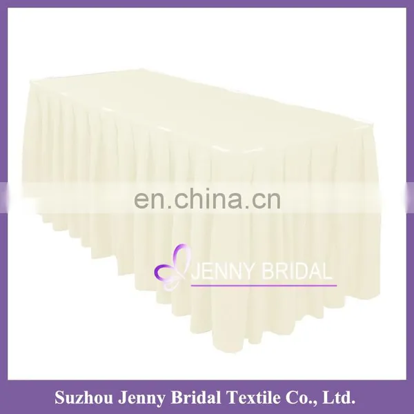TS010V Wholesale Banquet White Tablecloth Table Skirting Design photo-4