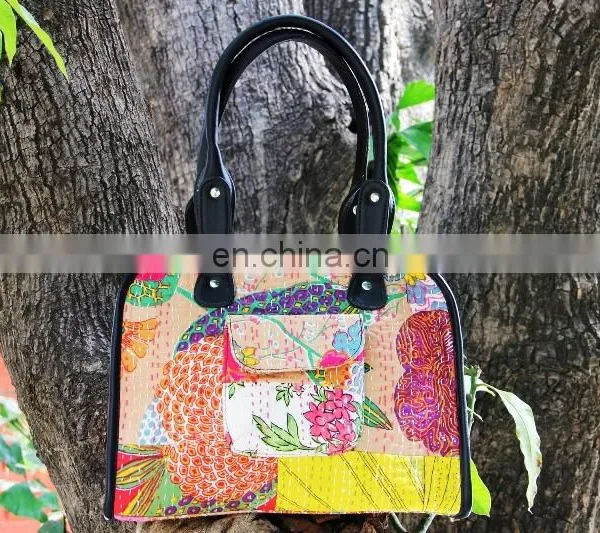 Indian Kantha Luxury Designer 100% Cotton Women Bags photo-4