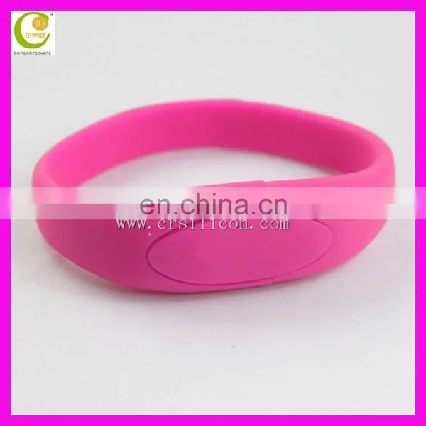 2017 Custom Design Silicone 32GB Silicone Wristband / Bracelet / Rubber Band USB Flash Drive for Promotional Gift photo-2