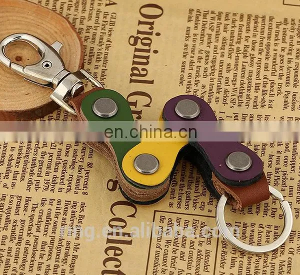 Factory Direct Sell Custom Leather Link Keychain Fashion Key Ring photo-2