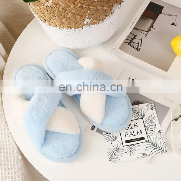 Wholesale Soft and Warm Shoes Leopard Sandals Furry Slippers for Women photo-5