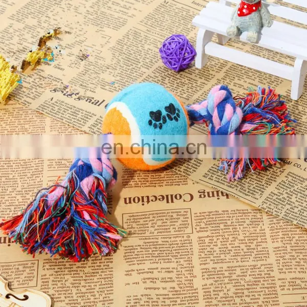 Top Selling Woven Cotton Pet Toys for Dogs Indestructible Dog Ball Throwing Toys photo-4