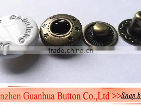 2013 Shiny Glossy Round Sanp Button, Metal Buttons for Garment