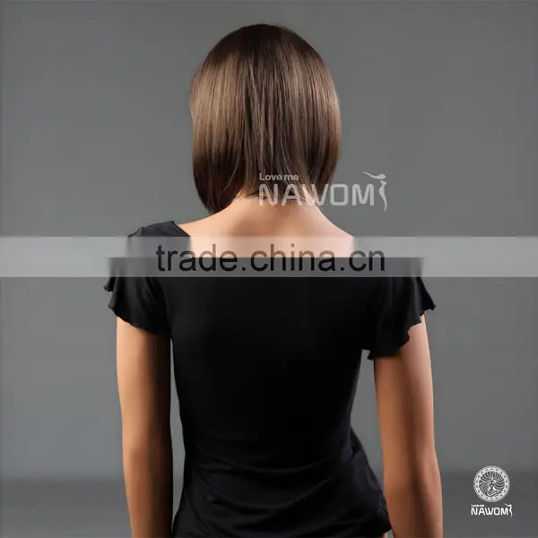 W3302 5A Charming Short Natural Straight Hair Wig for Woman photo-2