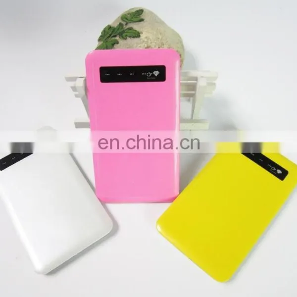 Slim Power Bank 4000mah Real Capacity Plastic Metal Power Charger Super Thin Battery Charge photo-3