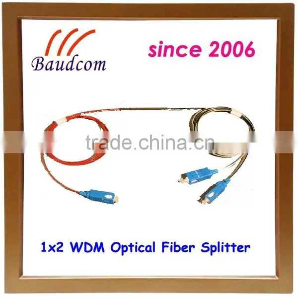 1x2 WDM Optical Fiber Splitter