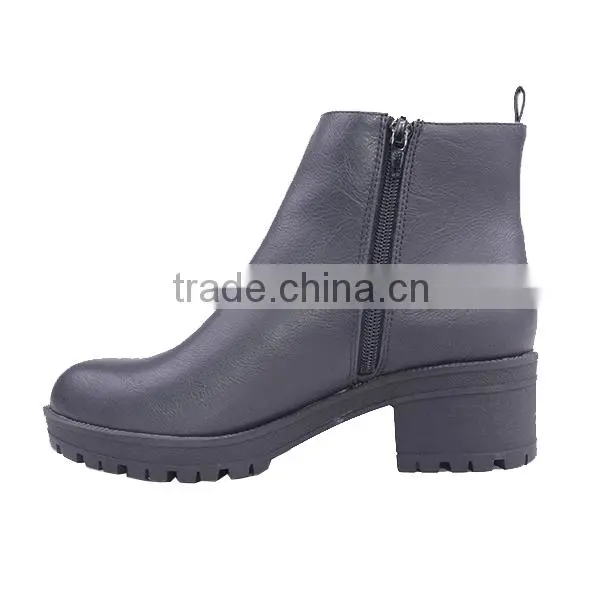 2016 New Arrival Fast Supplier Classic Available Make Your Own Mid Heel Zipper Boots photo-4