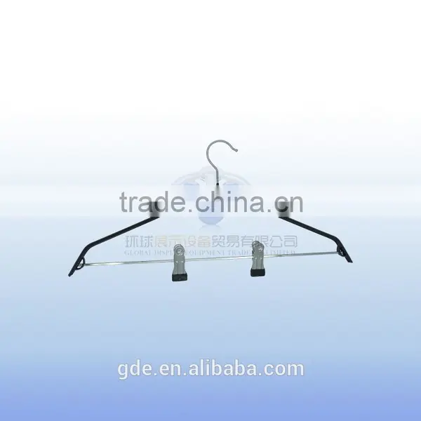 PVC Black Coating Metal Clip Clothes Hanger on Sale