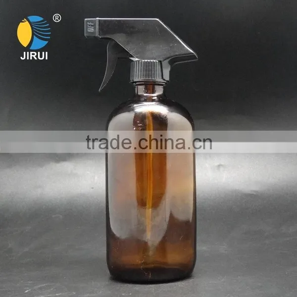 500ml Amber Glass Boston Bottle With Trigger, 500ml Boston Round Bottle