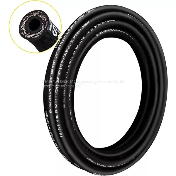 DIN EN853 2SN/ SAE100 R2AT стальной гидравлический шланг с металлической арматурой из проволоки