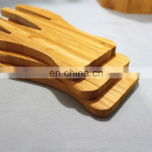 Eco-friendly Household Kitchen Western Bamboo Salad Hand Blender Cooking Creative Gadget Food Mixing Fork photo-4