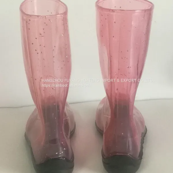 Vogue Transparent Women Rain Shoes,Fashion Transparent Ladies Shoes,Transparent Lady Shoes,Female Rain Shoe photo-3