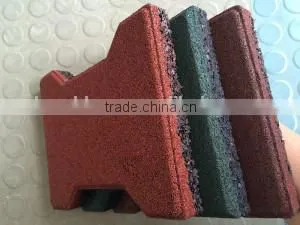 Type Dog Bone Rubber Floor 23mm Thickness Driveway Rubber Paver photo-5