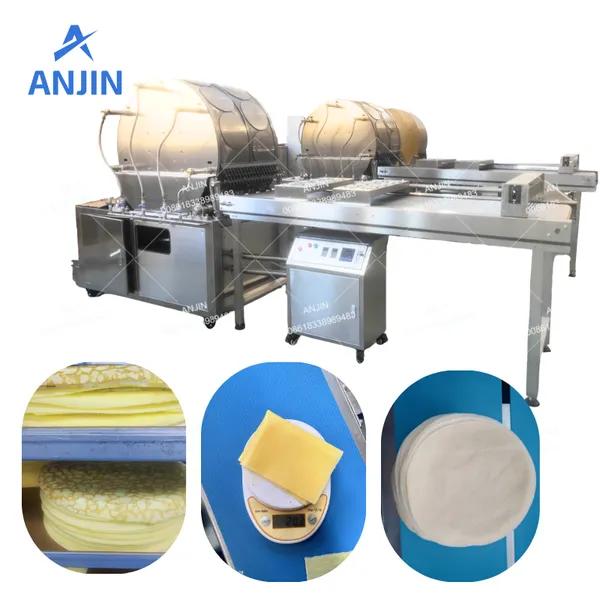 Automatic Spring Roll Sheet Making Machine Samosa Sheets Production Line AJ-5029 photo-2