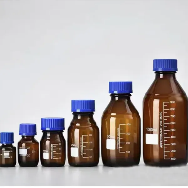 Laboratory Glass Borosilicate Reagent Bottle 100ml-20000ml Glass Bottle With Blue Screw Cap photo-3