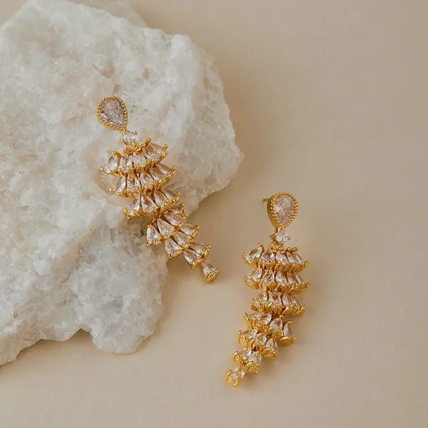 KMJ High Quality Sensitive Skin Friendly Brass Jewerly OEM Factory Fashion Earrings
