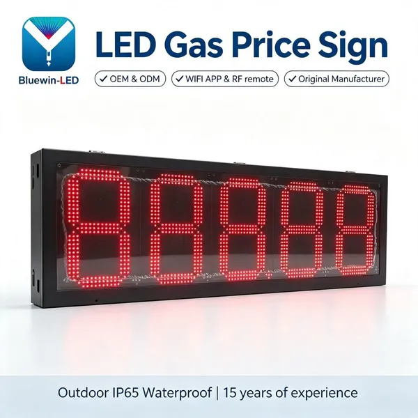 Custom LED Gas Price Board 8.88 88.88 888.88 Formats Install Gas Station photo-2