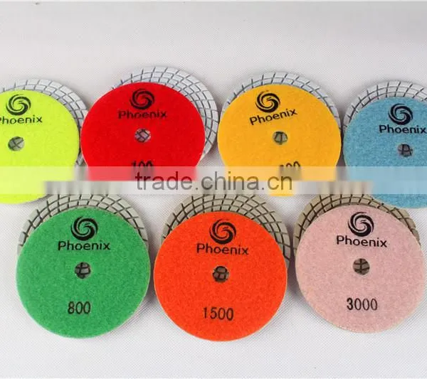 High Quality 100mm Swirl Wet Polishing Pads for Marble With 4.00mm photo-5