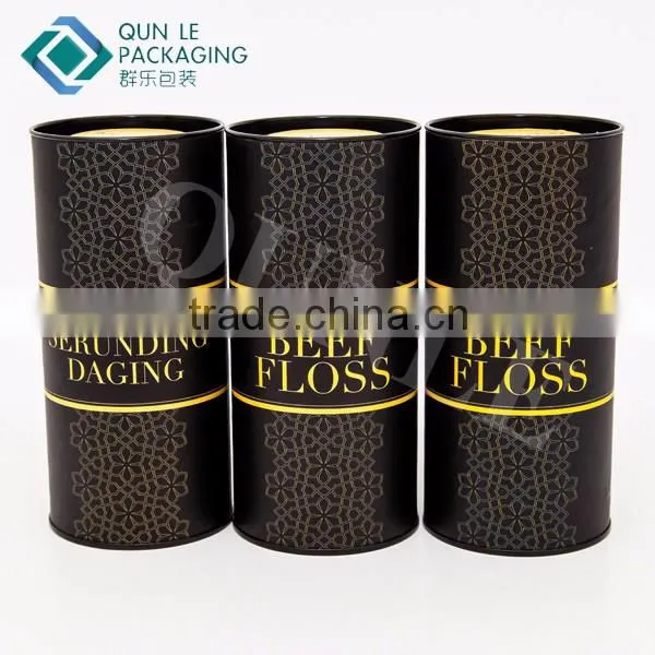 Custom Design Matte Finish Paper Tubes With Dome Metal Lid