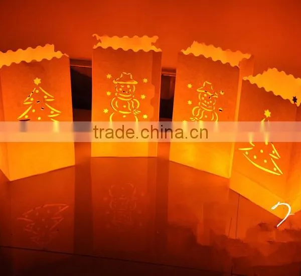 Romantic Heart Tealight Holder Luminaria Paper Lantern Candle Bag Flame Retarded Bag For Christmas Party Wedding photo-3