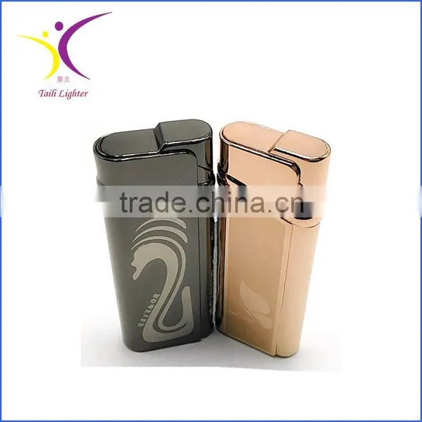 Swan Butterfly Design Metal Electronic Gas Flame Butane Jet Torch Lighter