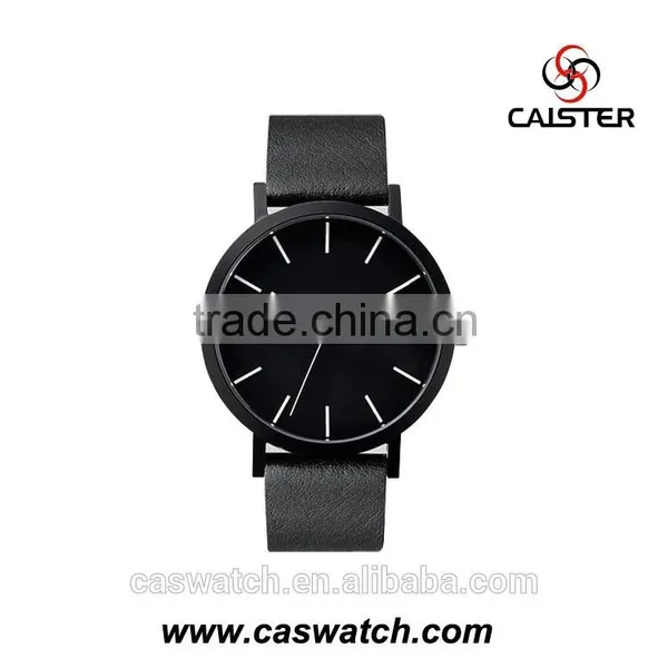 Hot Fashion Minimalist Stainless Steel Men's Watch, Luxury High Quality Leather Watch, Japan Movement Water Resistant Watch photo-2