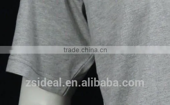 Mans Casual Style Blank 100% Cotton Grey Color V-neck T-shirt photo-6