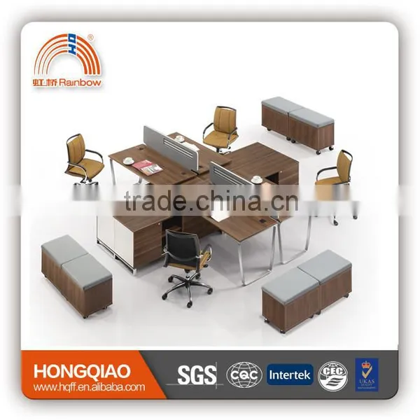 (MFC)PT-07 for 4 Persons High Quality Metal and Wood Workstation