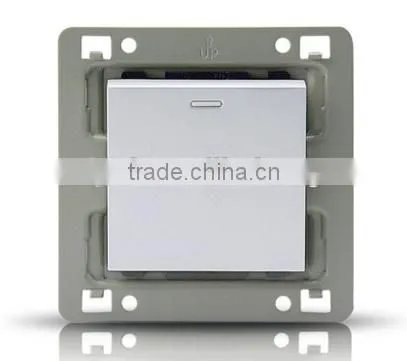 3D PC Brushed Like Matel Brushed Design BS Standard Touch Switch 1 Gang 1 Way Wall Switch photo-2