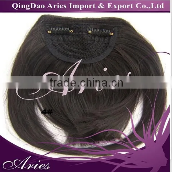 100% High Temperature Fiber Synthetic Hair Incline Bangs Clips in Hair Extensions photo-2