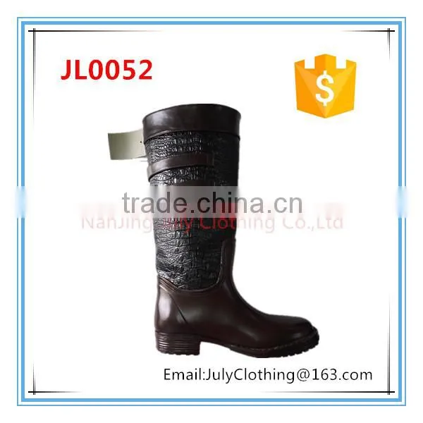 Women's Rubber Rainboots Waterproof Zipper up Rainboots photo-3