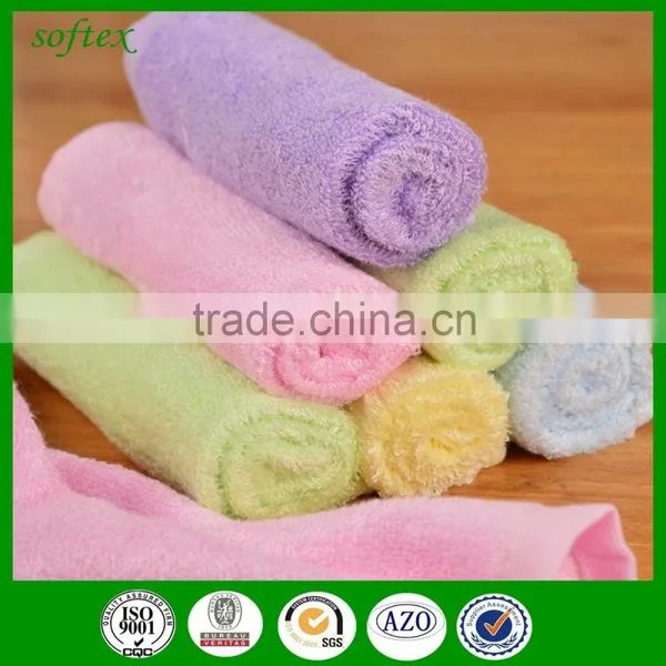 Shanghai Softex 25*25cm 20g Bamboo Fiber Natural Wholesale Baby Washcloths Cheap photo-2