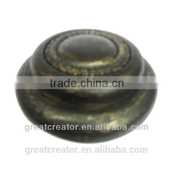 China Home Decor Round Pewter End Caps Window Curtain Accessory Curtain Rod Parts photo-2