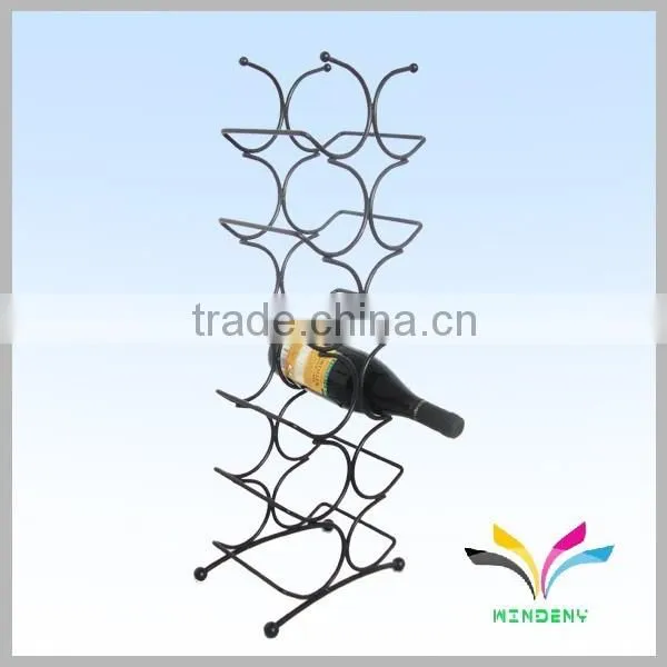 Home Storage Good Quality Floor Stand Metal Wine Rack for Bottled Wine photo-3