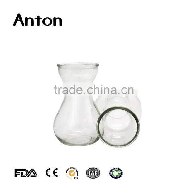 14oz Big Capability Glass Bottle Clear Glass Bottle Beautiful Vase photo-2