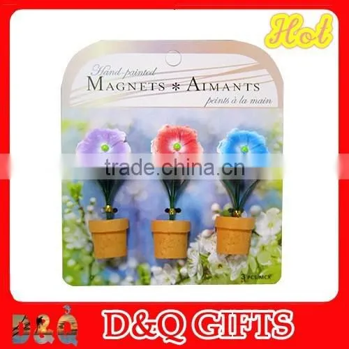 Polyresin Flower Pot Fridge Magnet photo-2